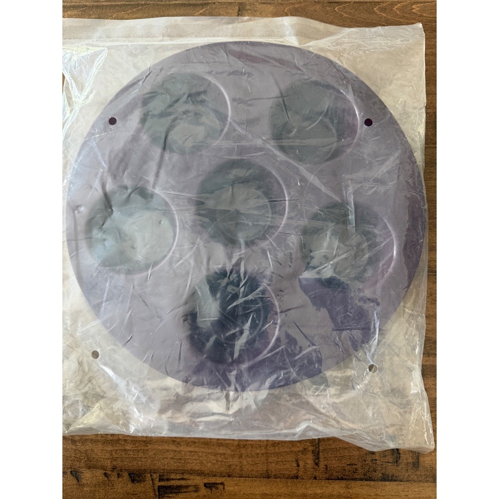 Epicure Muffin Maker Silicone Pan Purple 6 Cup Microwave Oven Safe 1001210
